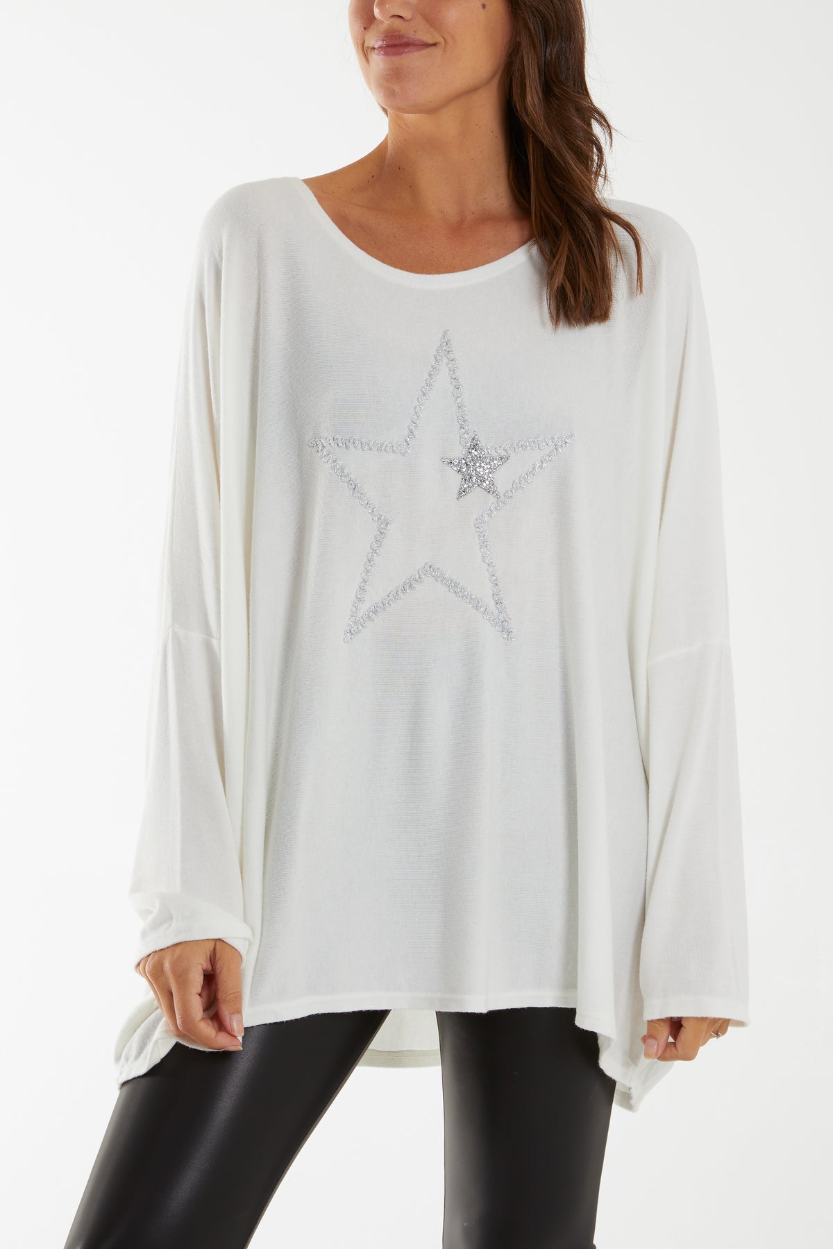 Oversized Double Star Jumper