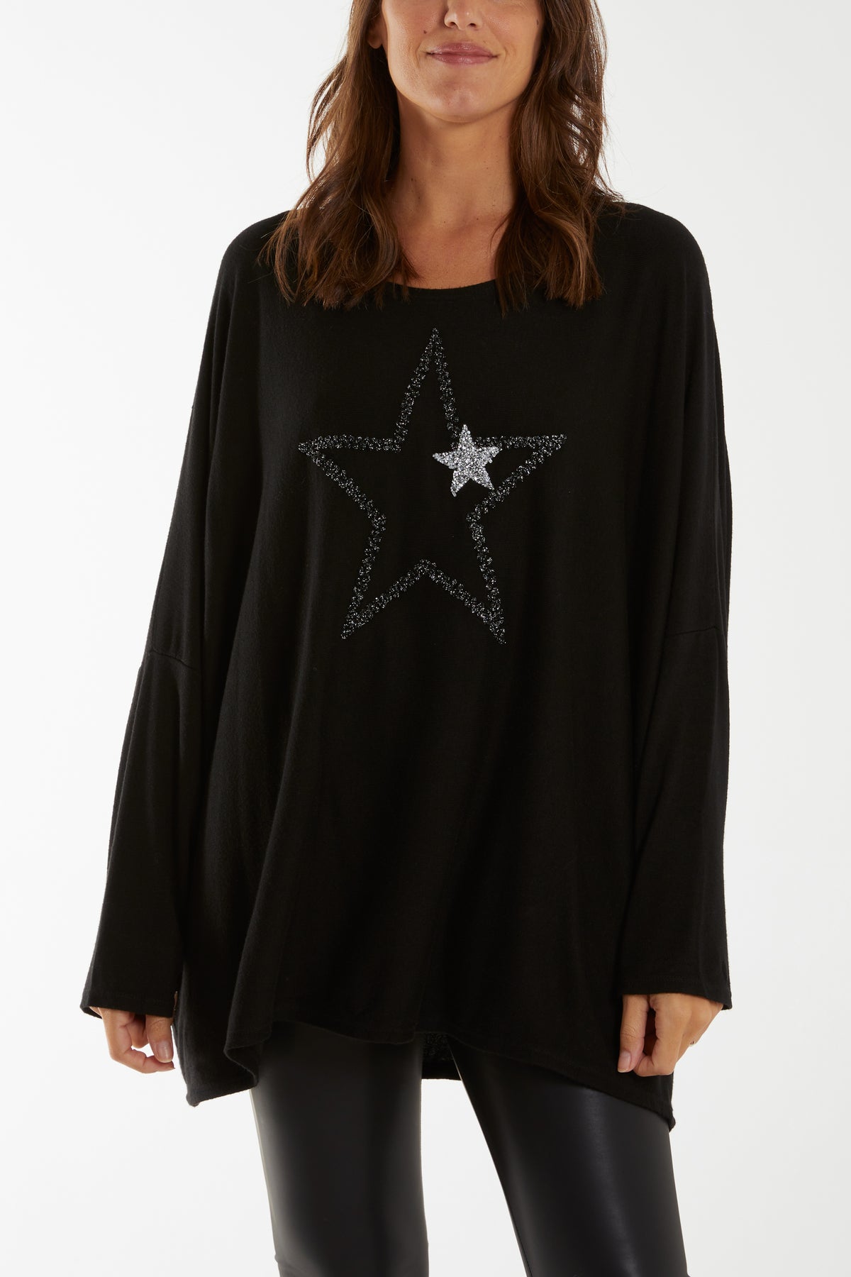 Oversized Double Star Jumper