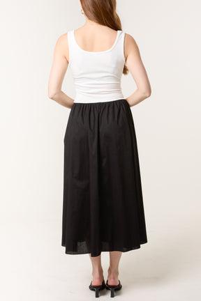 Square Neck Sleeveless Pocket Dress