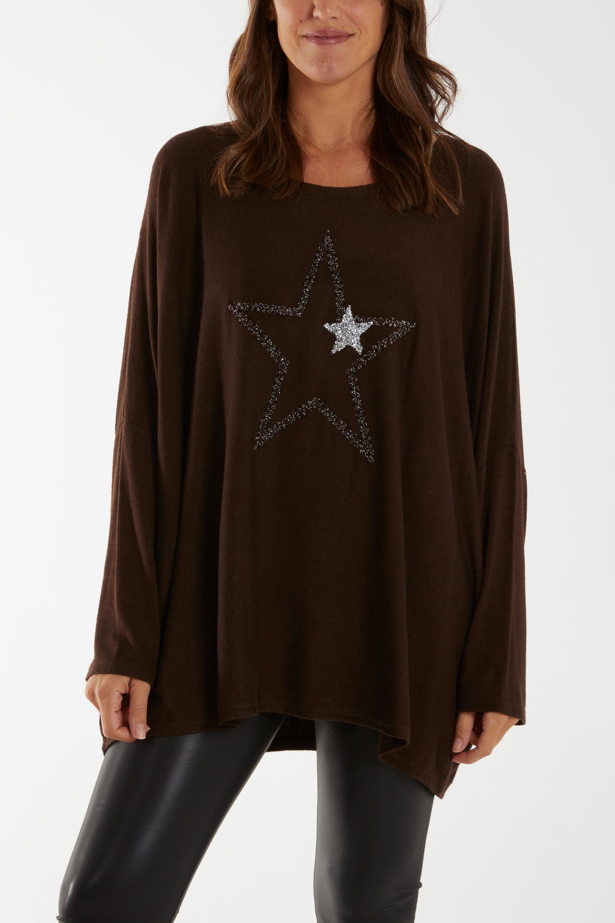 Oversized Double Star Jumper