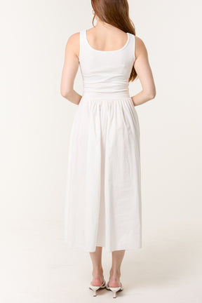 Square Neck Sleeveless Pocket Dress