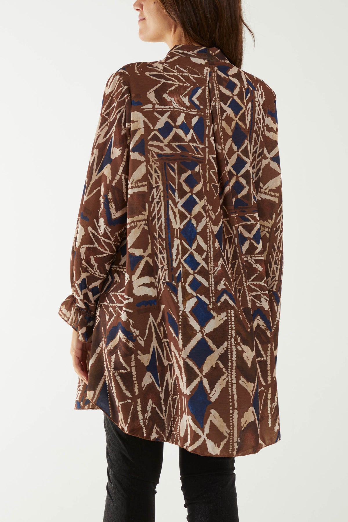 Tribal Print Ruffle Dress