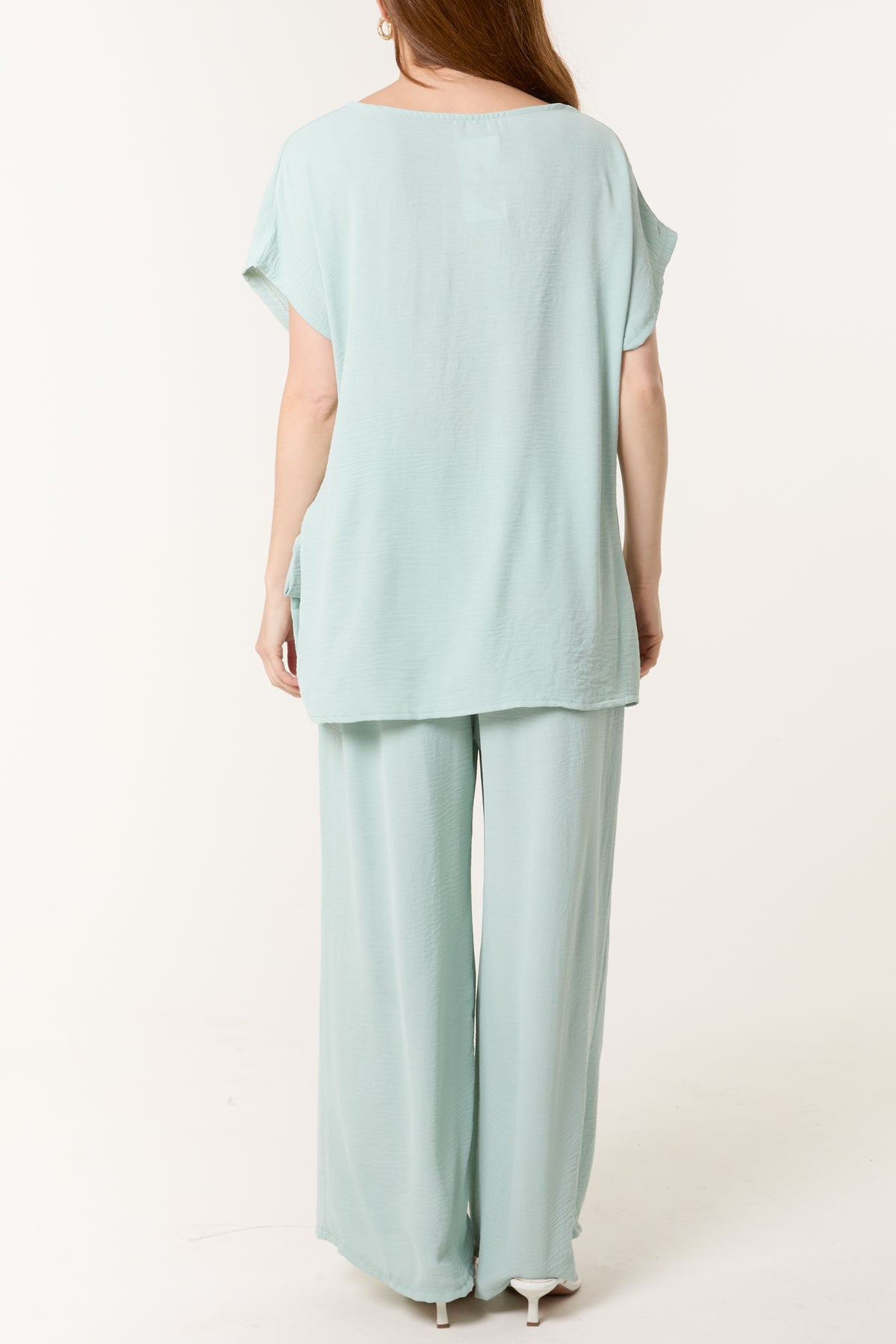 Tie Front Top & Wide Leg Trouser Co-ord