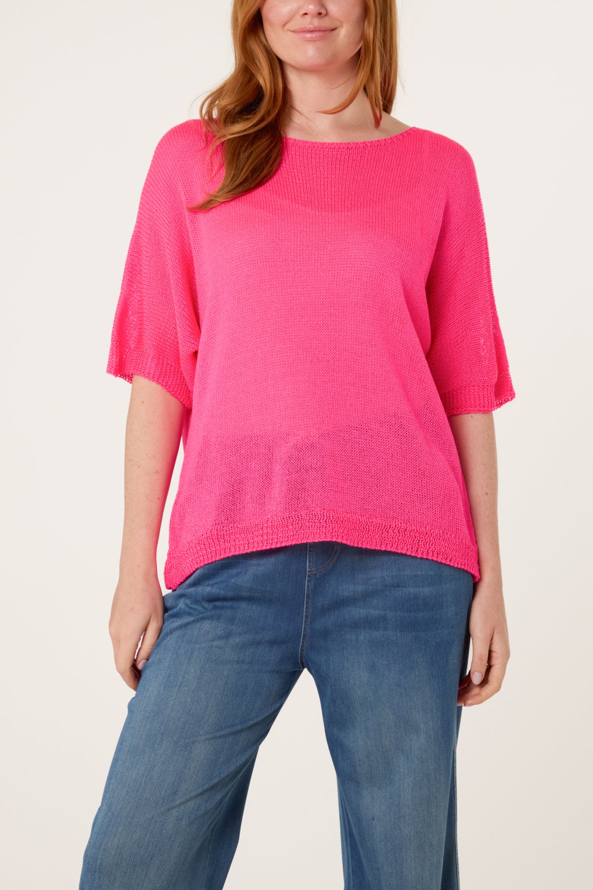 Fine Knit Net Short Sleeve Top