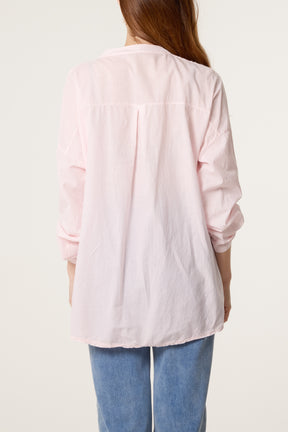 Broderie Anglaise Sequin Pocket Shirt