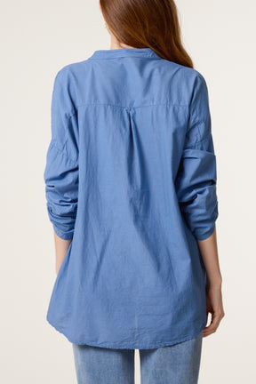 Broderie Anglaise Sequin Pocket Shirt