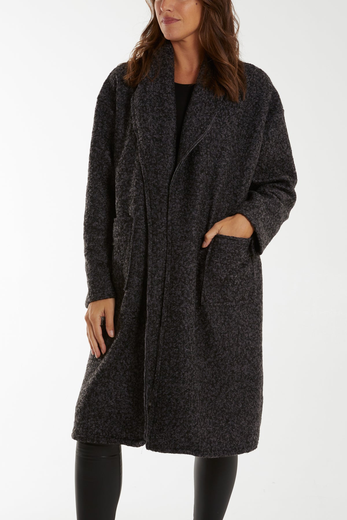 Fleece Texture Pocket Coat