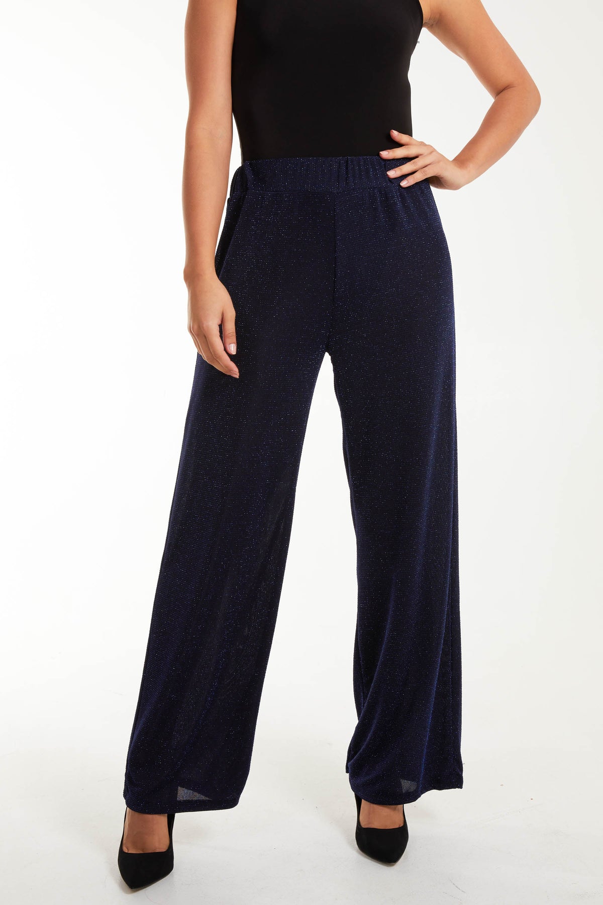 Glitter Wide Leg Trousers