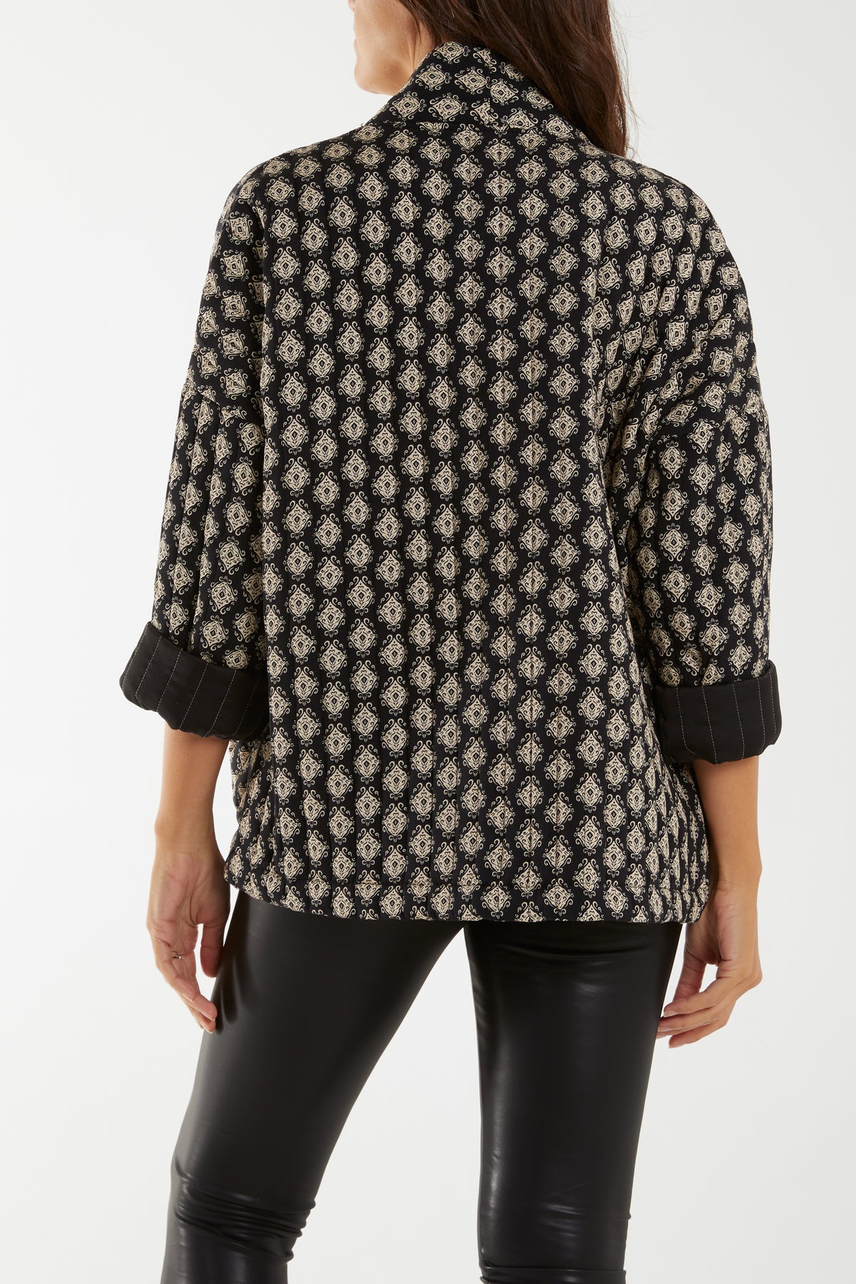 Geometric Baroque Quilted Kimono Jacket
