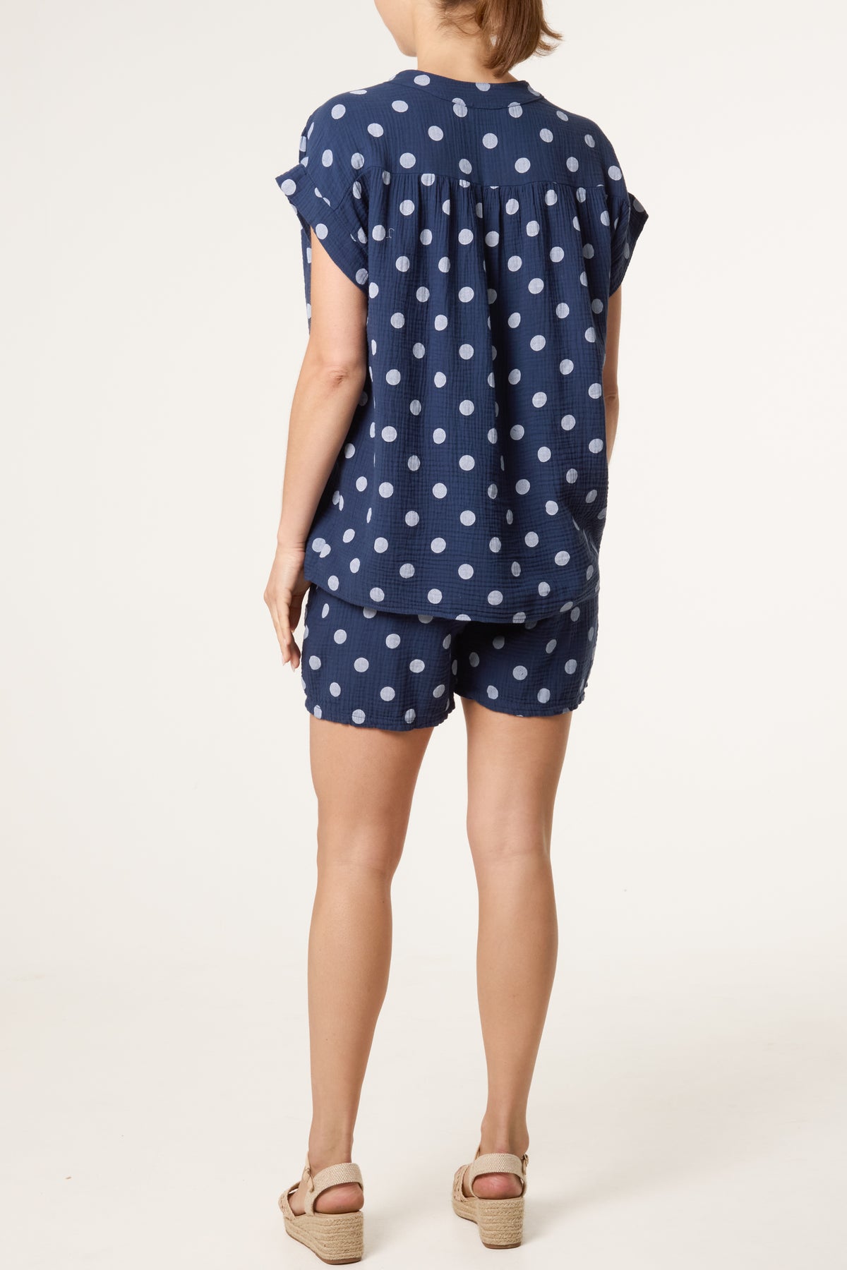 Polka Dot Top & Shorts Cotton Set
