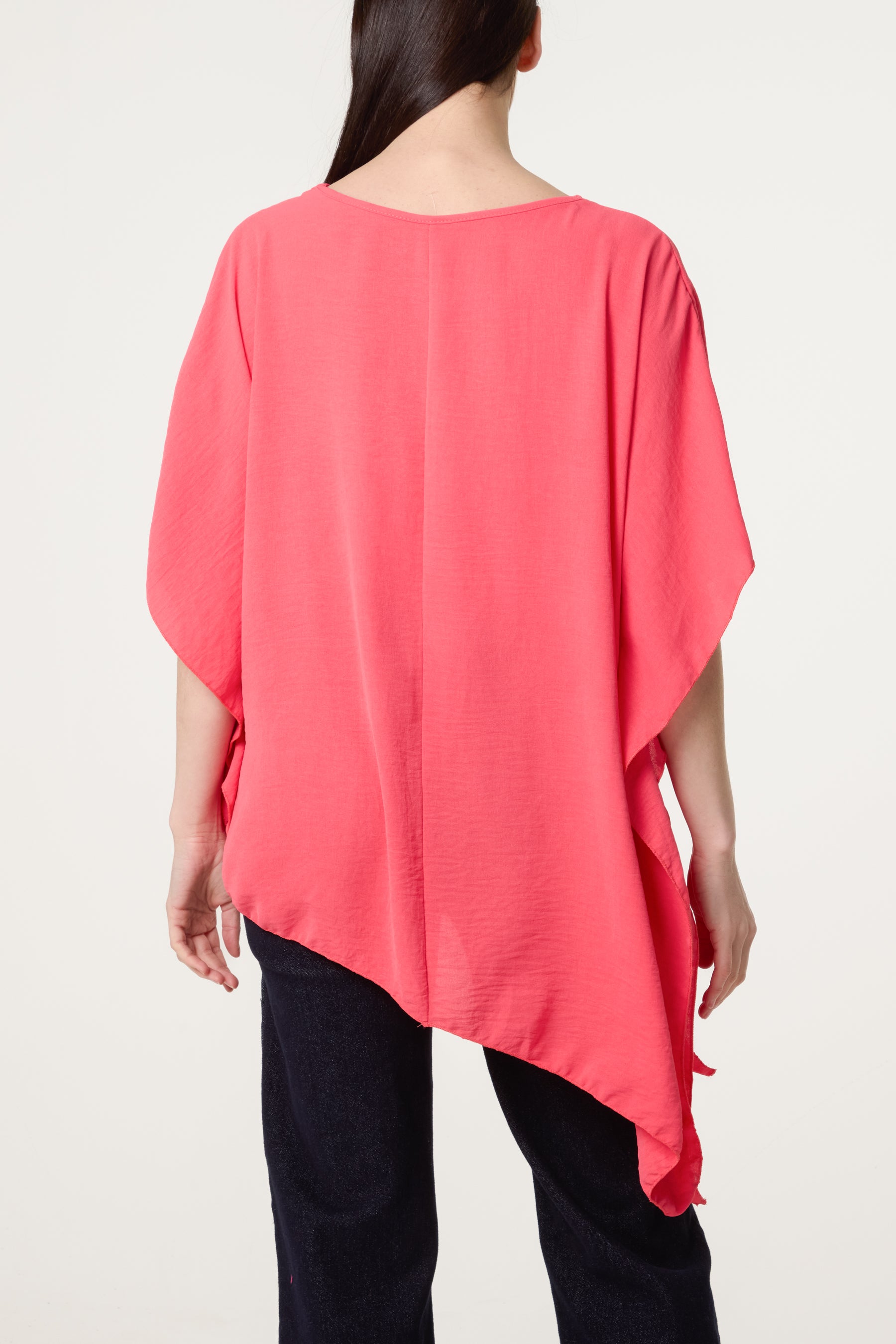 Asymmetric Double Frill Blouse