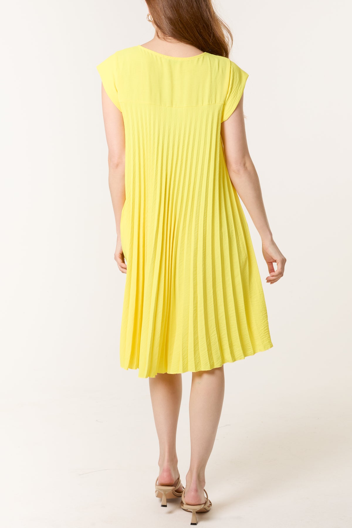 Cap Sleeve Pleated Mini Dress