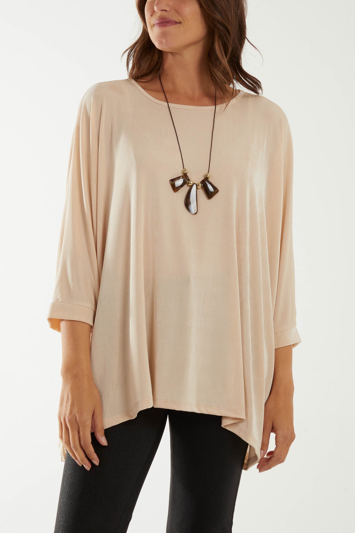 Batwing Acetate Necklace Top