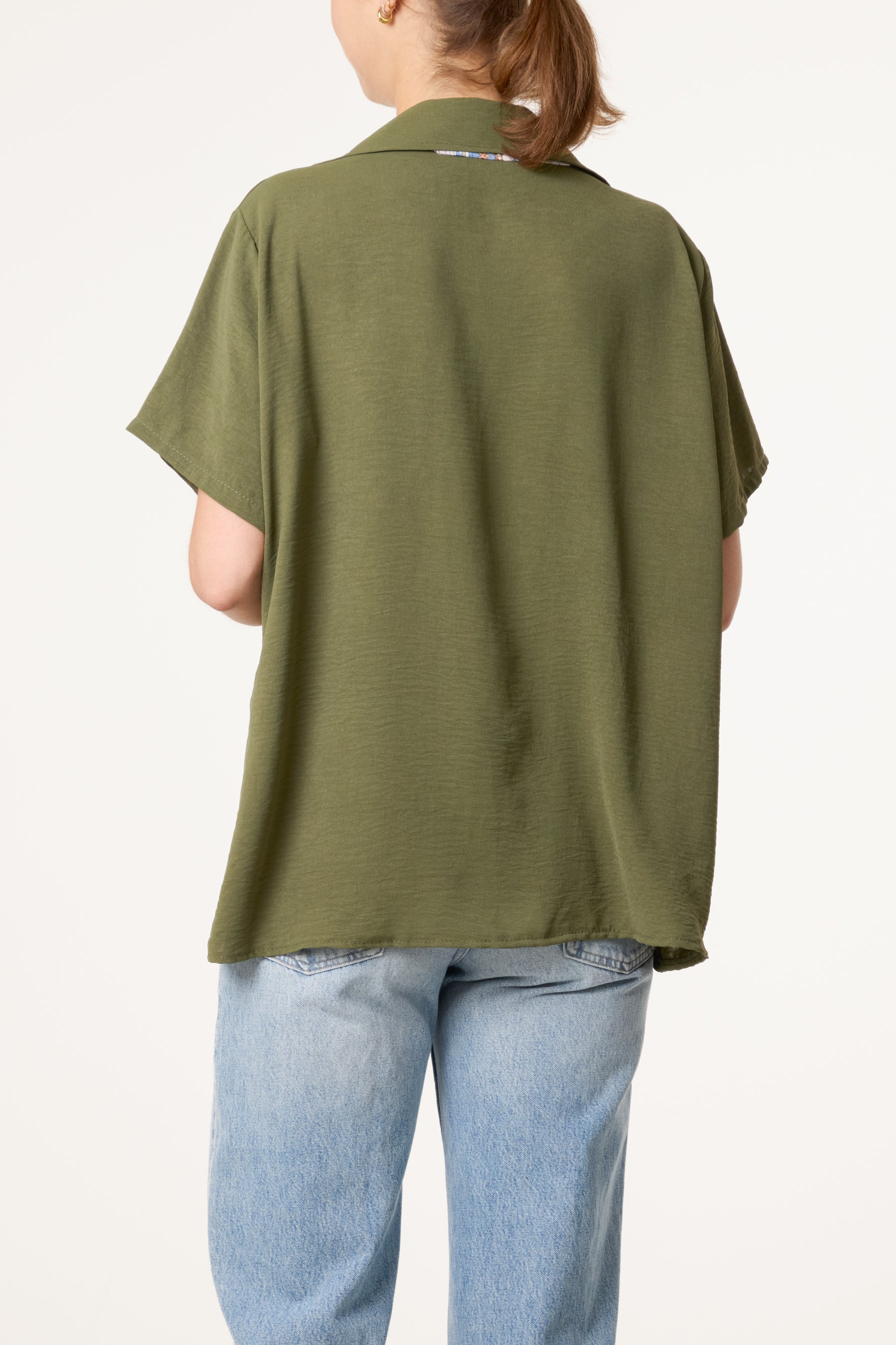 Scarf Tie Collar Shirt