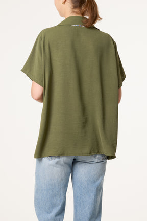 Scarf Tie Collar Shirt