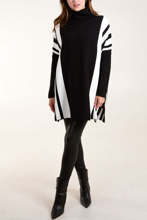 Striped Relaxed Batwing Jumper