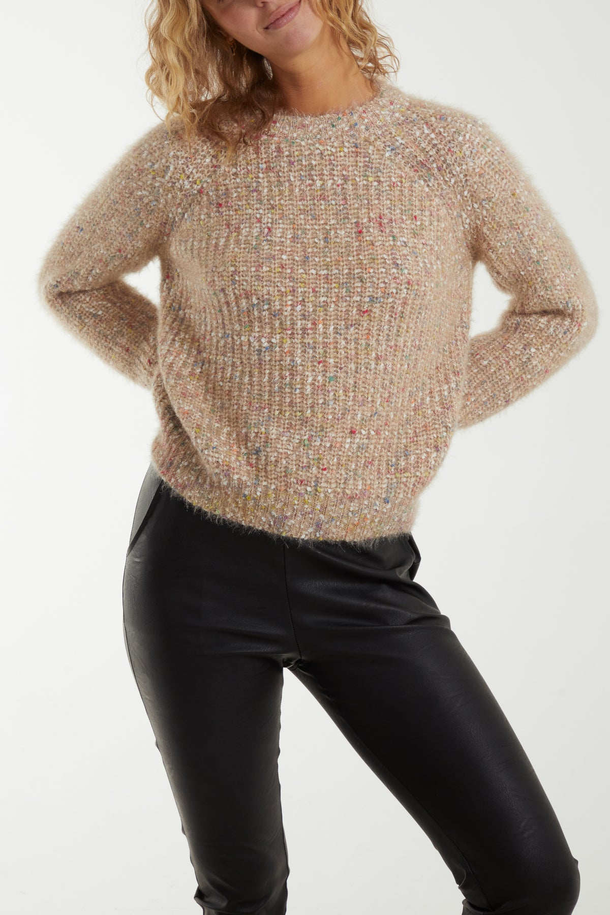 Space Dye Fluffy Knit Jumper