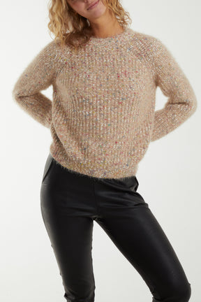 Space Dye Fluffy Knit Jumper