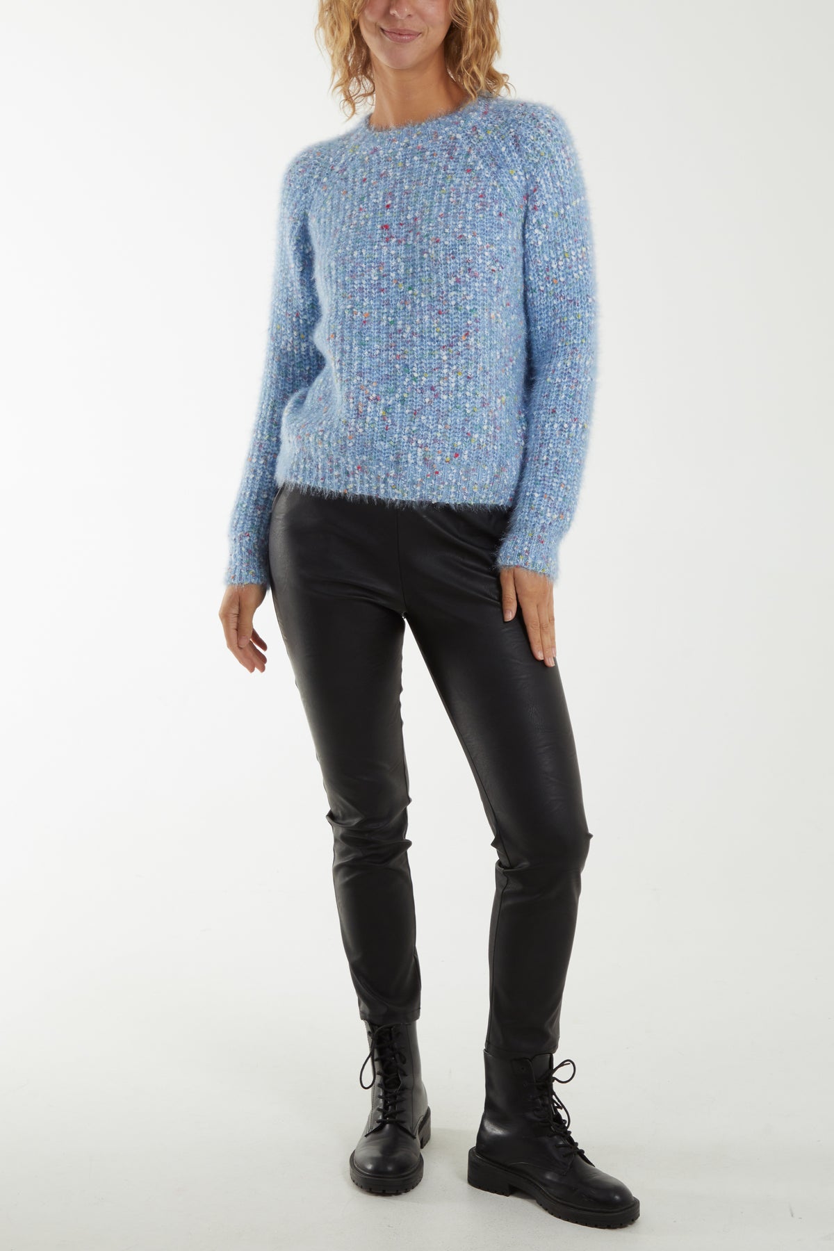 Space Dye Fluffy Knit Jumper