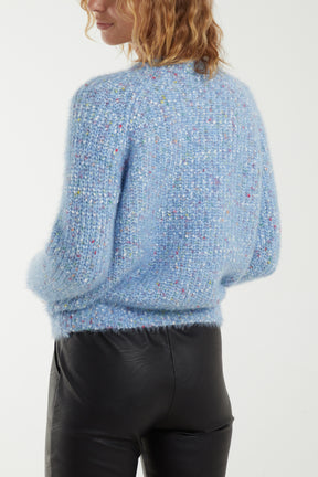 Space Dye Fluffy Knit Jumper