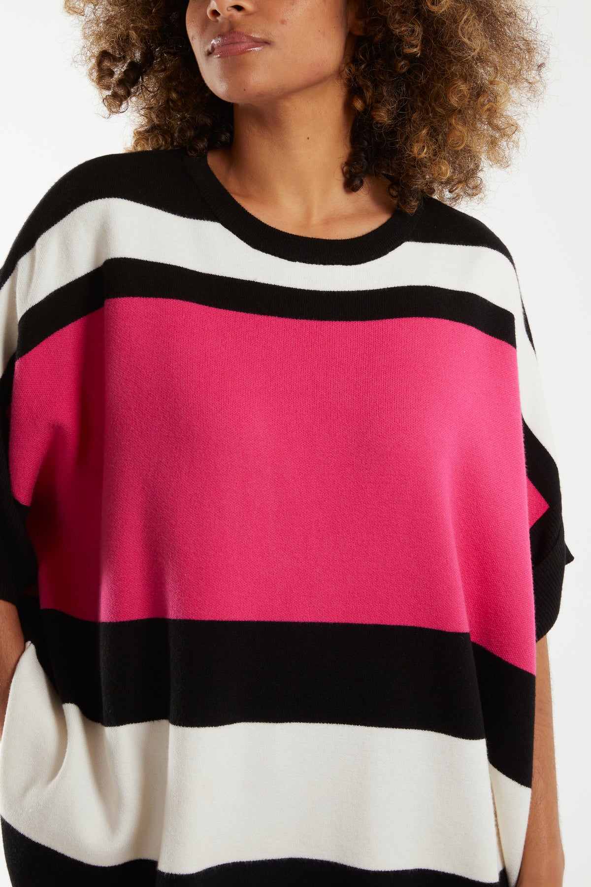 Colour Block Boxy Jumper