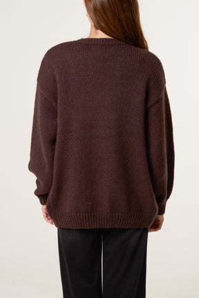 Flocking Daisy Open Knit Cardigan