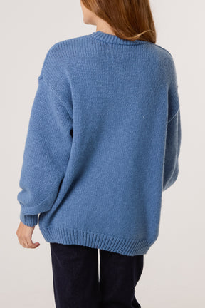 Flocking Daisy Open Knit Cardigan