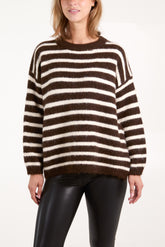 Soft Knit Round Neck Stripe Jumper