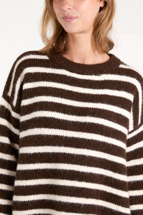 Soft Knit Round Neck Stripe Jumper