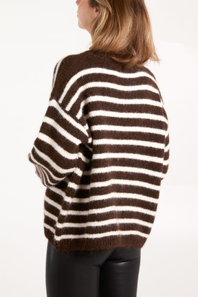 Soft Knit Round Neck Stripe Jumper
