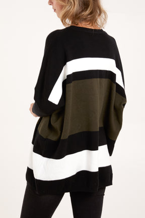 Multi Stripe Colour Block Jumper