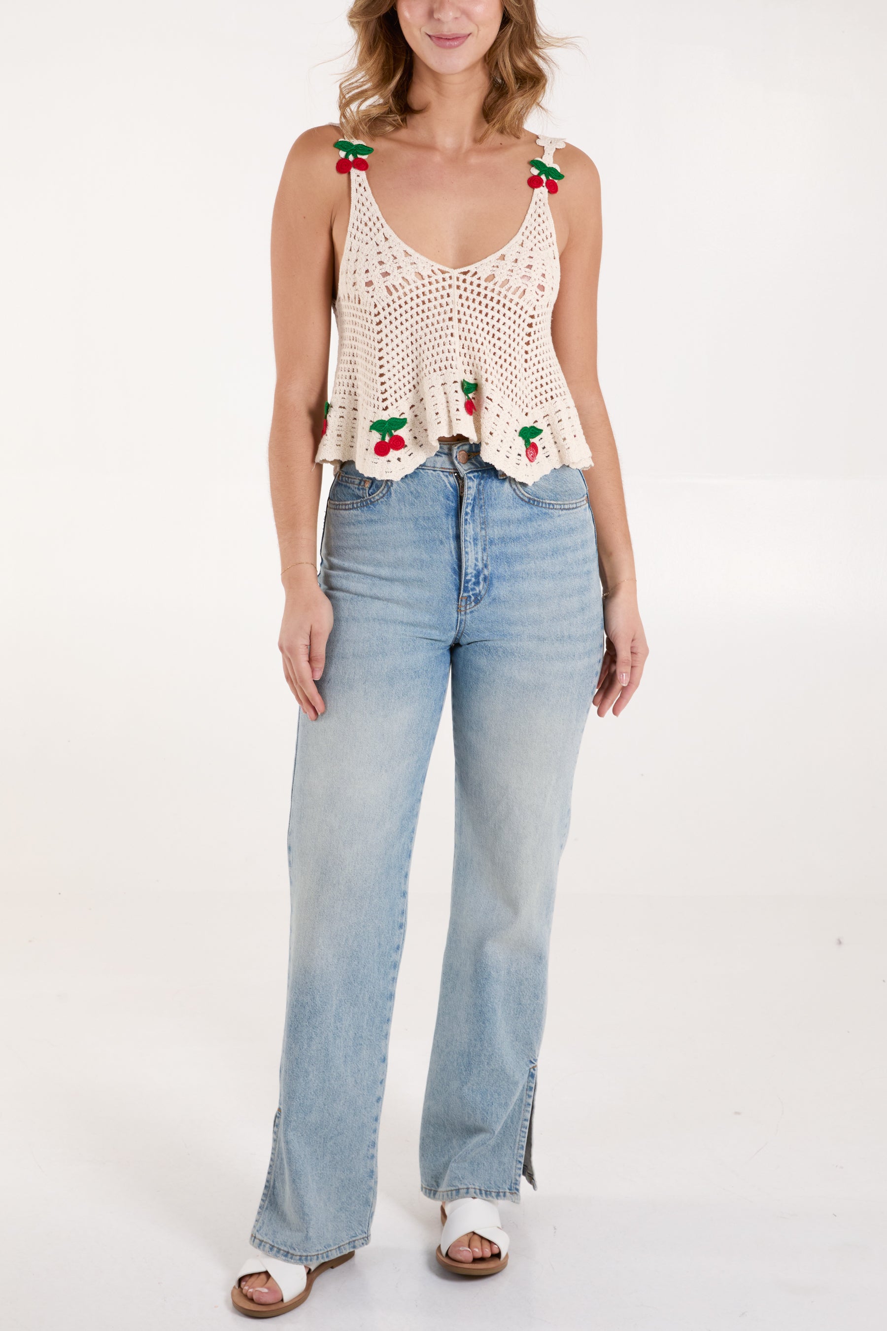 Cherry Crochet Crop Top