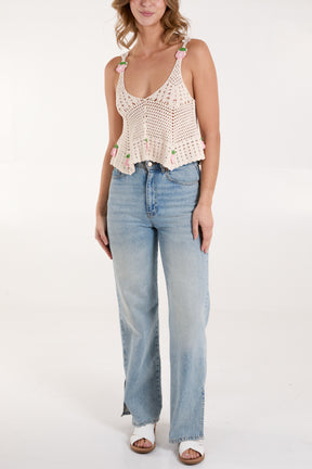 Flower Crochet Crop Top