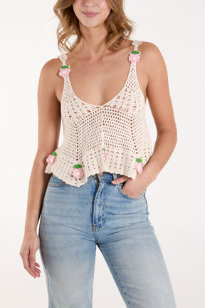 Flower Crochet Crop Top