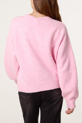 Swan Embroidered Knit Jumper