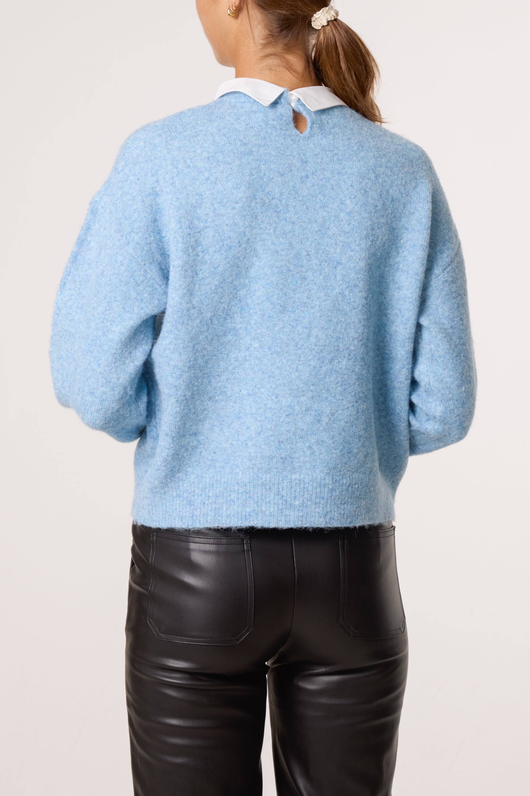Peter Pan Embellished Collar Jumper