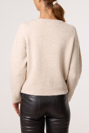 Diamante Embellished Knit Cardigan