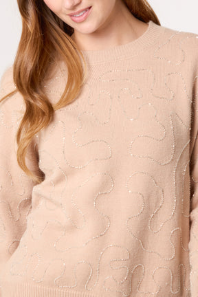 Round Neck Embellished Jumper