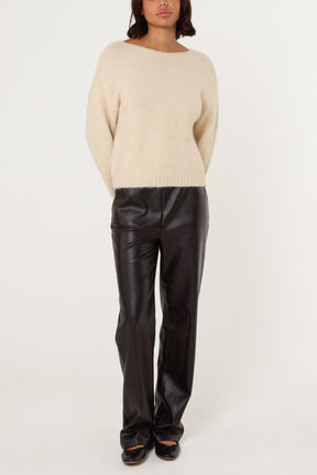 Diamante Bow V-Neck Knit Jumper