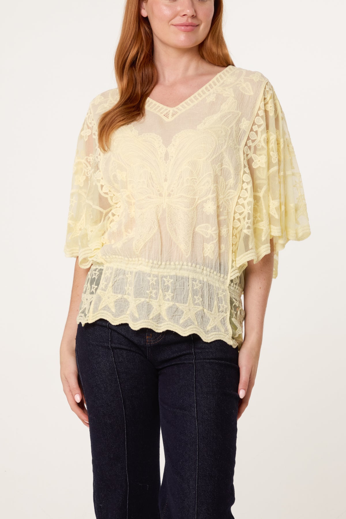 Lace Butterfly & Star Blouse