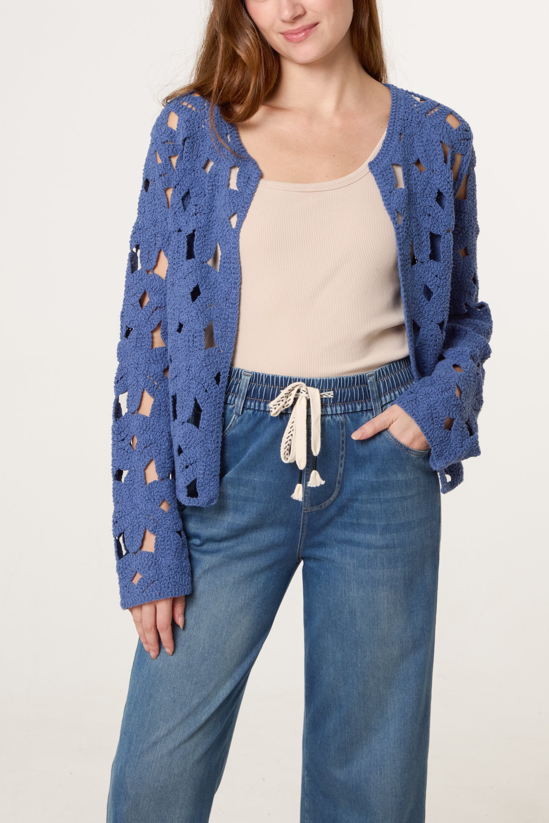 Cut Out Crochet Cardigan