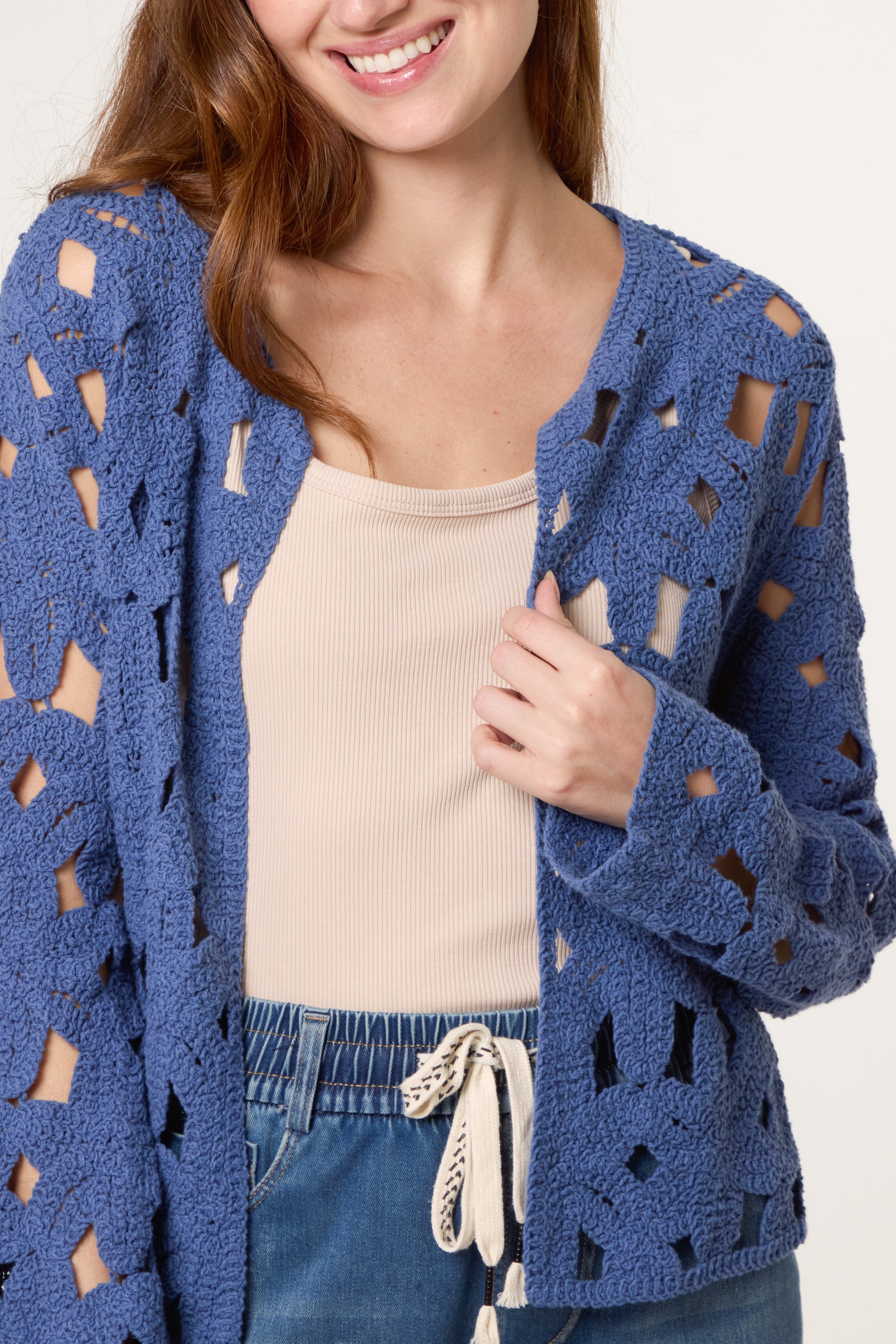 Cut Out Crochet Cardigan