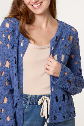 Cut Out Crochet Cardigan