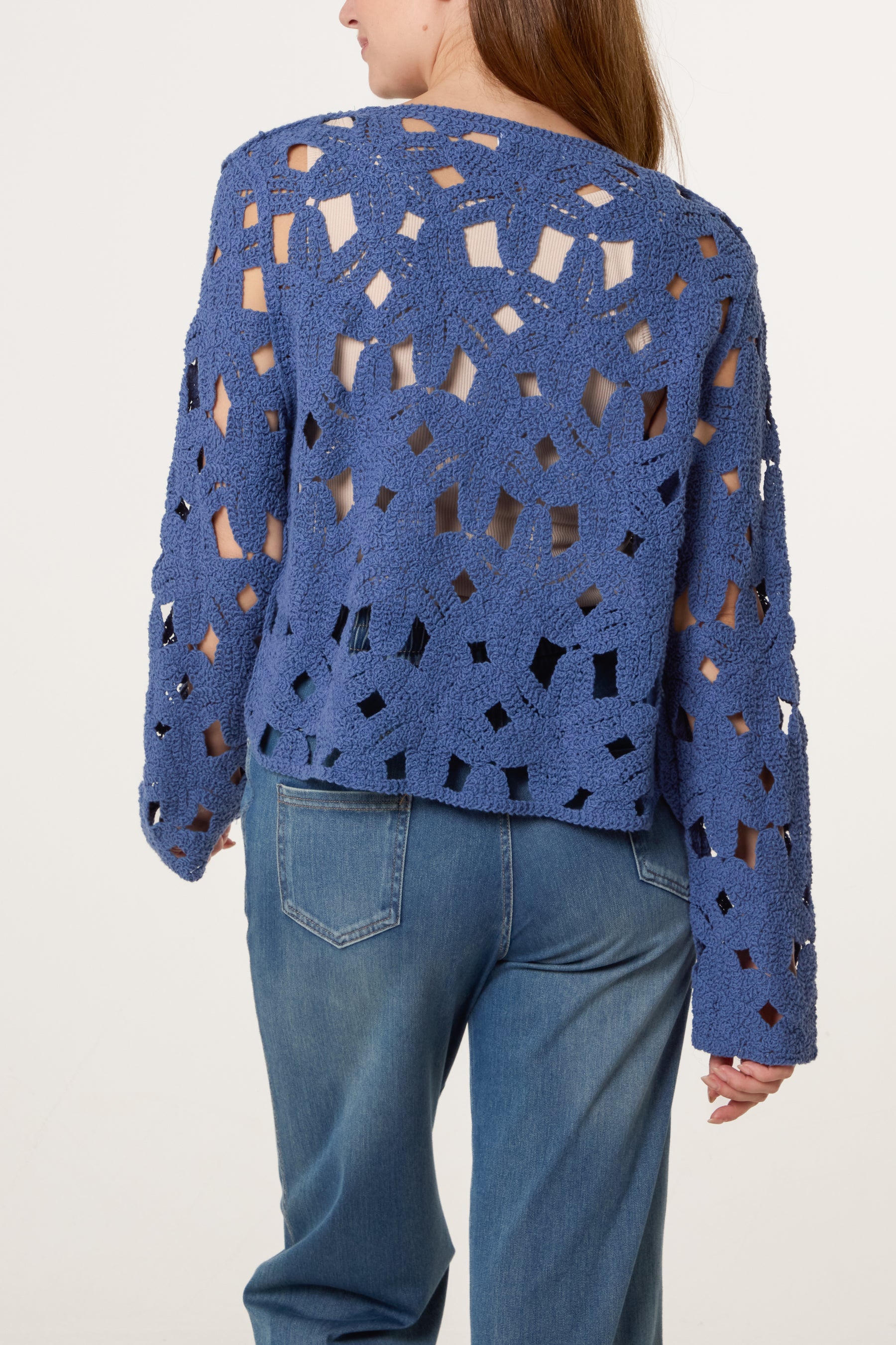 Cut Out Crochet Cardigan