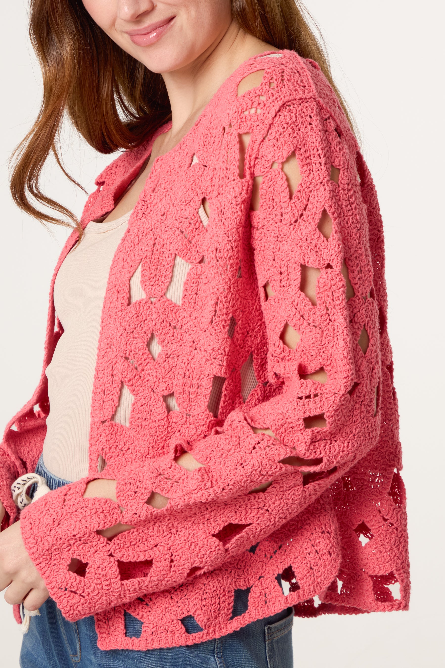 Cut Out Crochet Cardigan