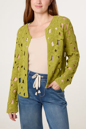 Cut Out Crochet Cardigan