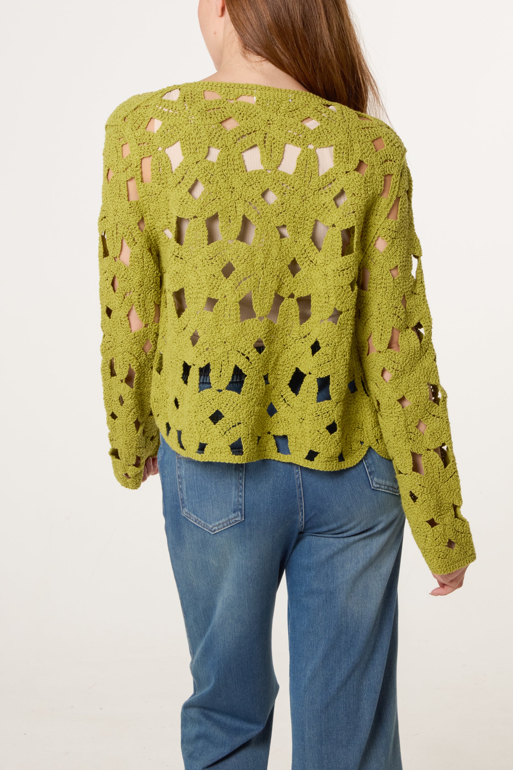 Cut Out Crochet Cardigan