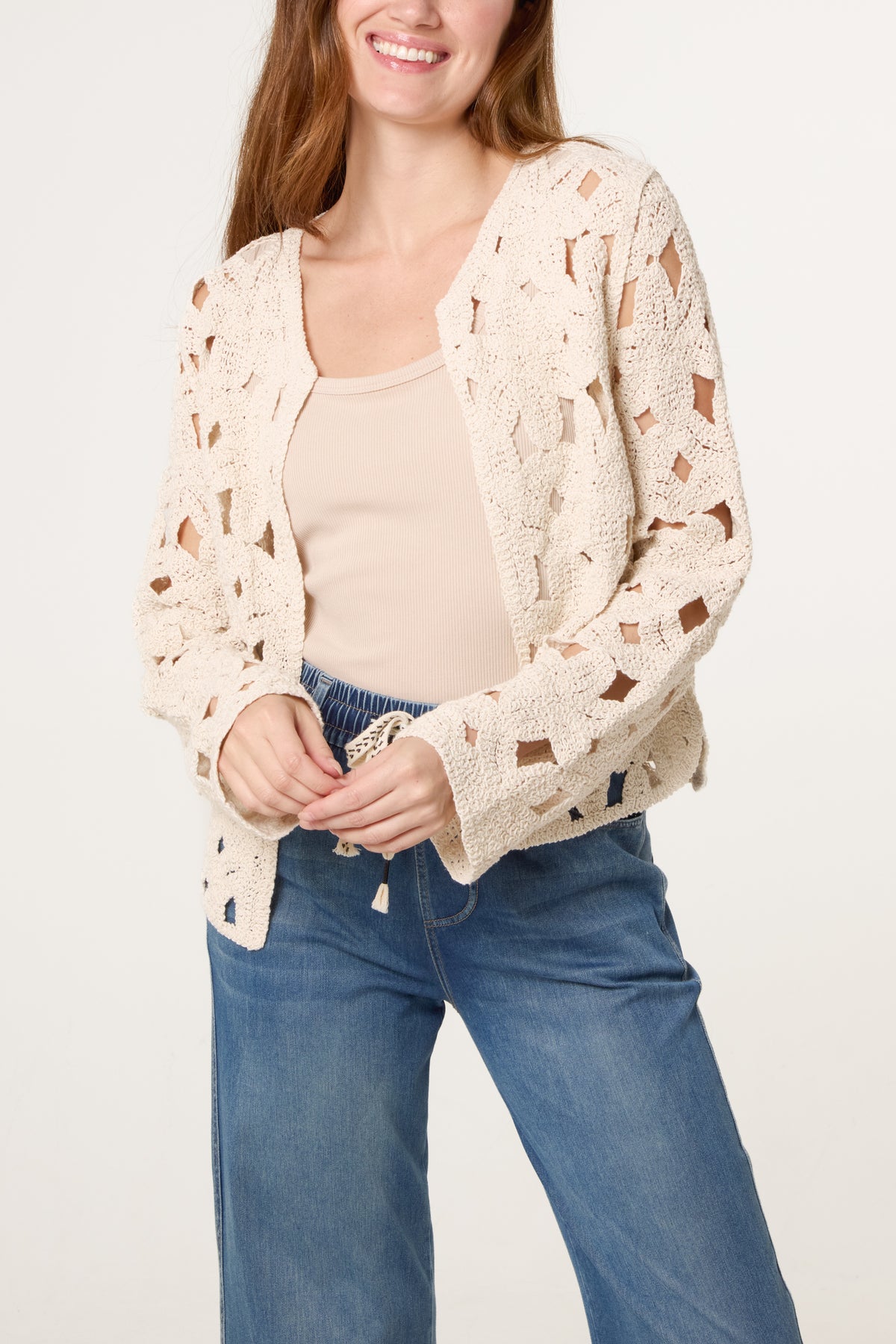 Cut Out Crochet Cardigan