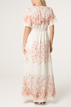 Button Through Blossom Cotton Dress
