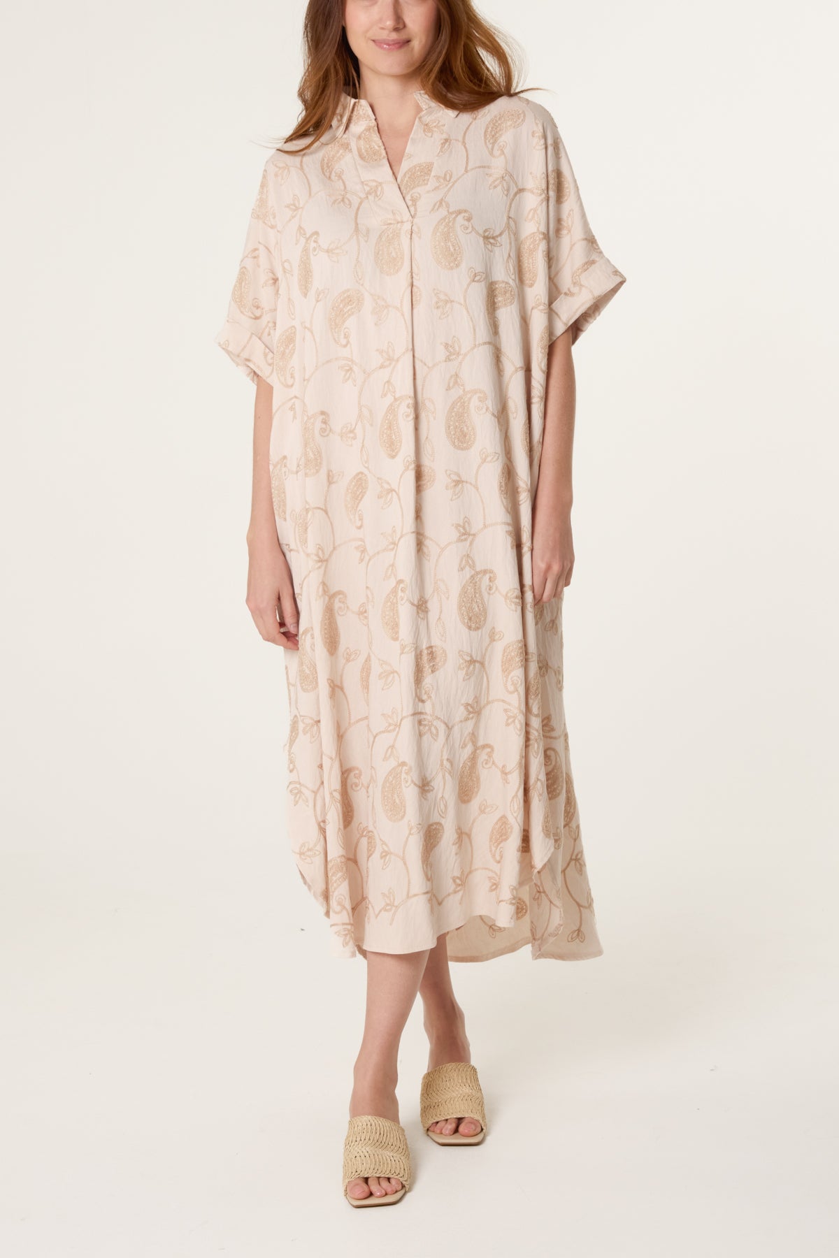 Paisley Embroidery Tunic Dress